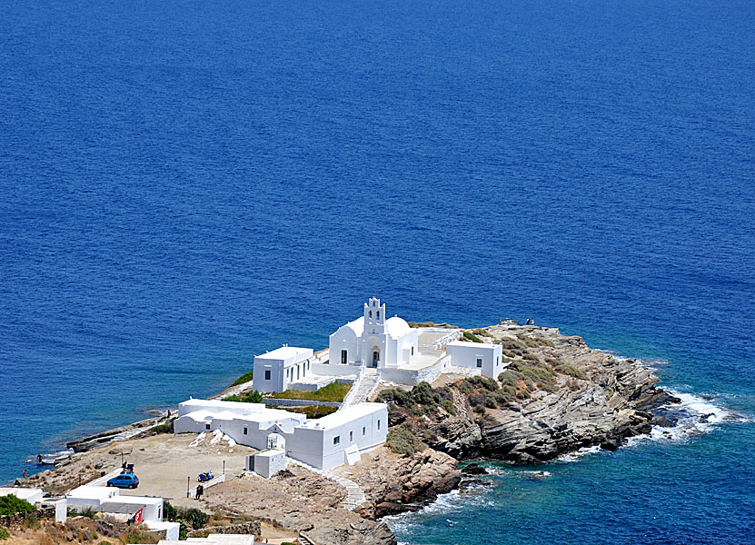 Klostret Chrisopigi på Sifnos .