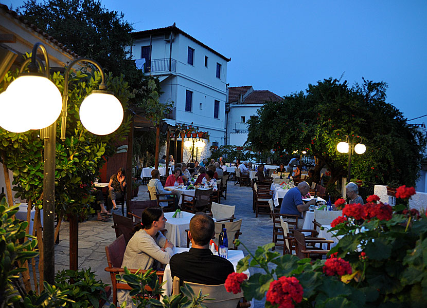 Annas Restaurant i Skopelos stad .