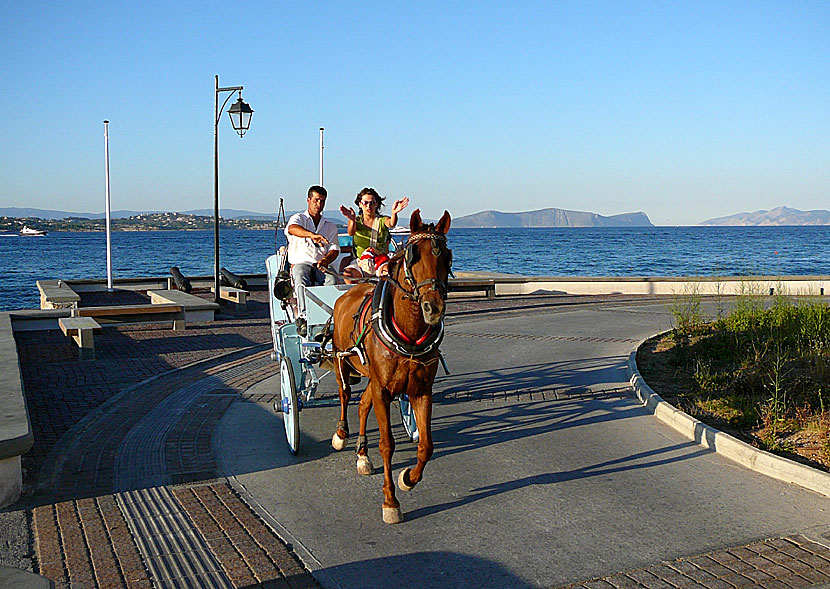 Hästdroska på Spetses.