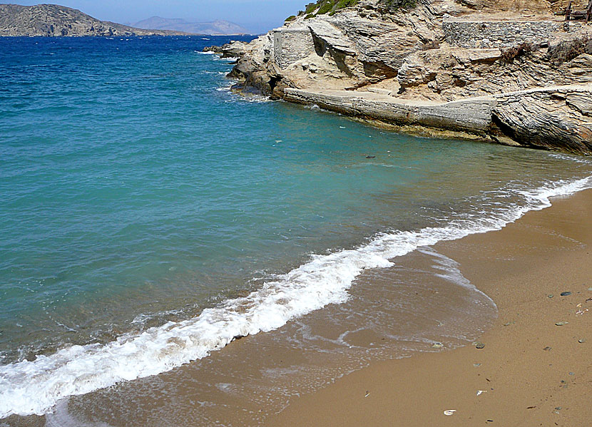 Amorgos bästa stränder. Paradisi beach.