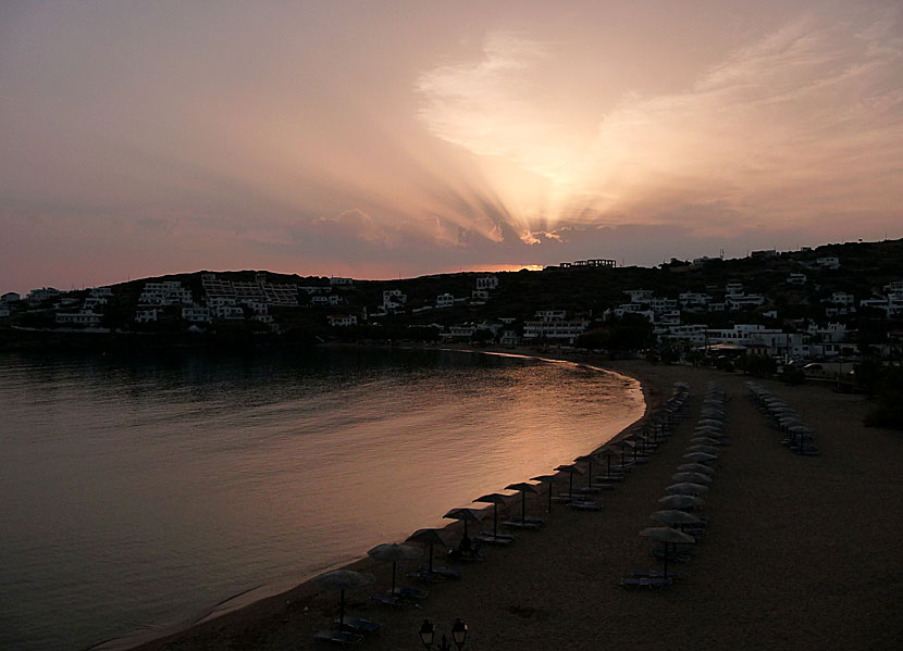 Stranden i Batsi på Andros.