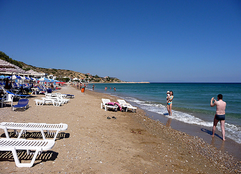 Komi beach på Chios.