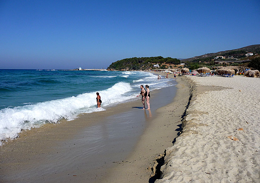 Messakti beach nära Armenistis på Ikaria