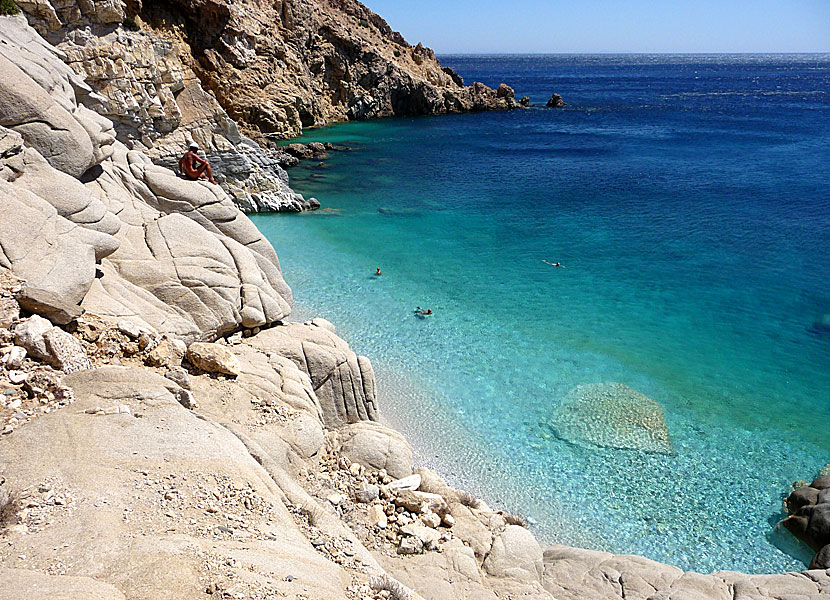 Stranden Seychellerna på Ikaria.