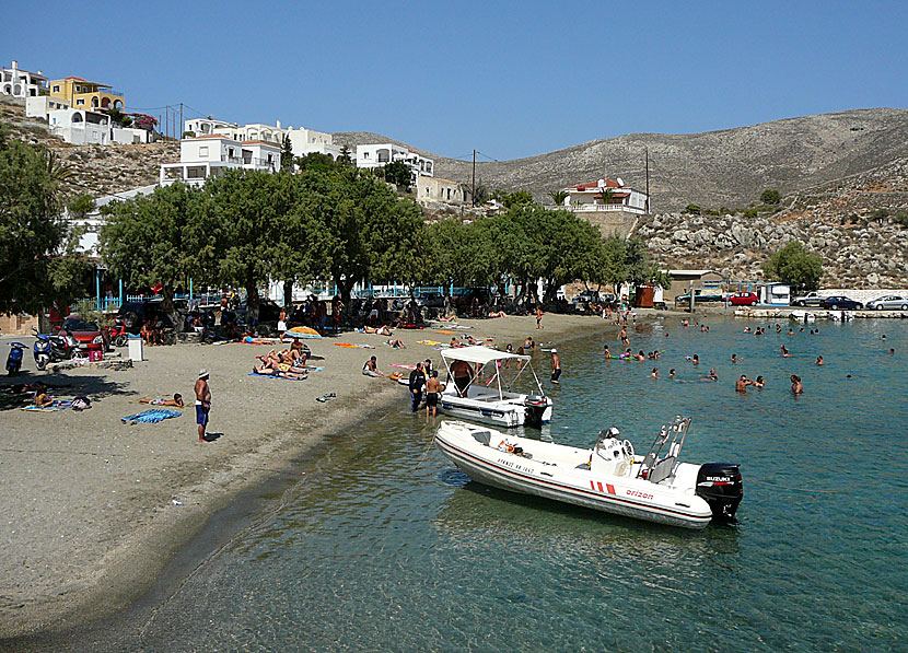Vlychadia beach på Kalymnos.