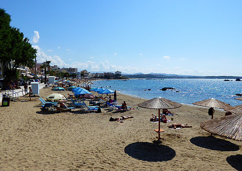 Nea Chora beach nära Chania på Kreta.