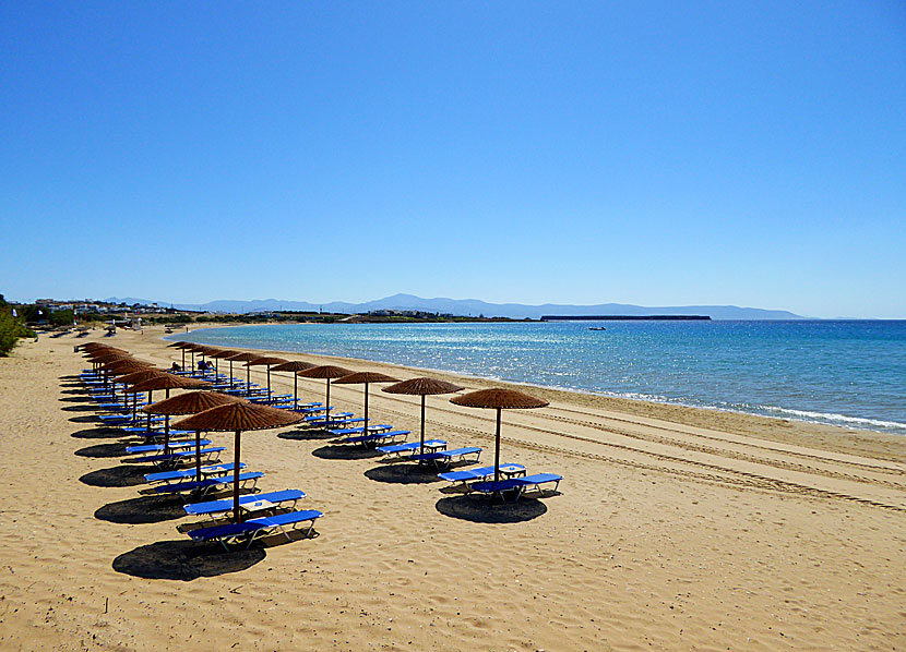 Paros bästa stränder. Golden beach.