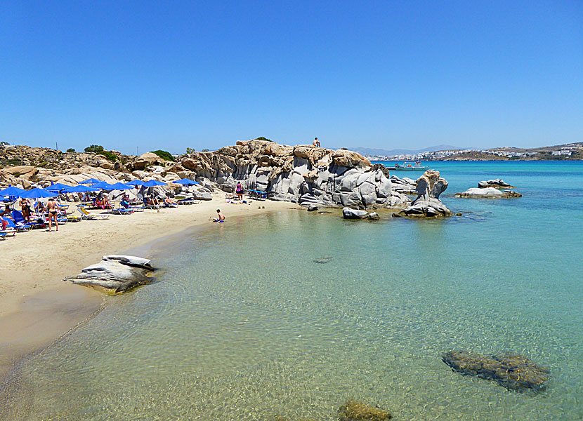 Paros bästa stränder. Kolymbithres beach.