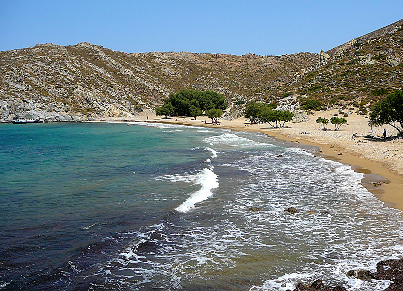 Psili Amos beach på Patmos.