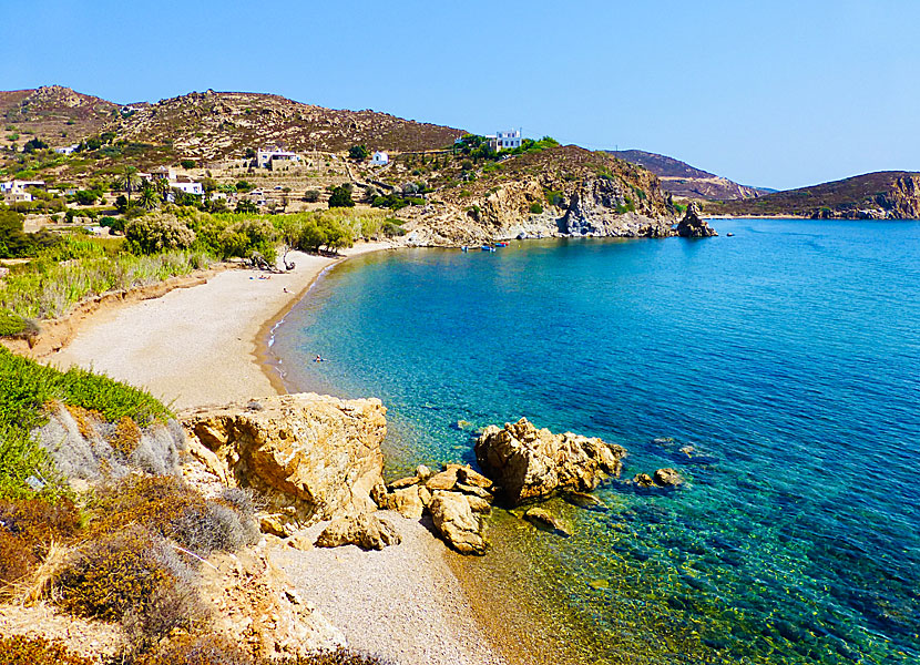 Patmos bästa stränder.  Vagia beach.