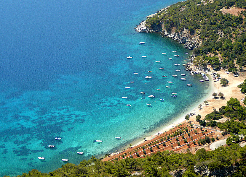 Mourtia beach på Samos.