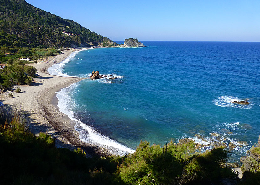 Samos bästa stränder. Potami beach. 