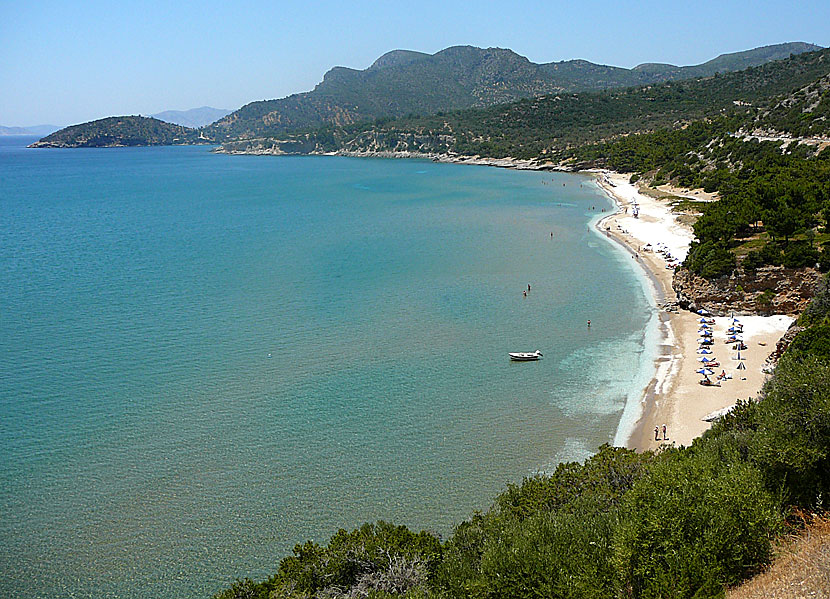 Samos bästa stränder. Psili Amos 2 beach. 