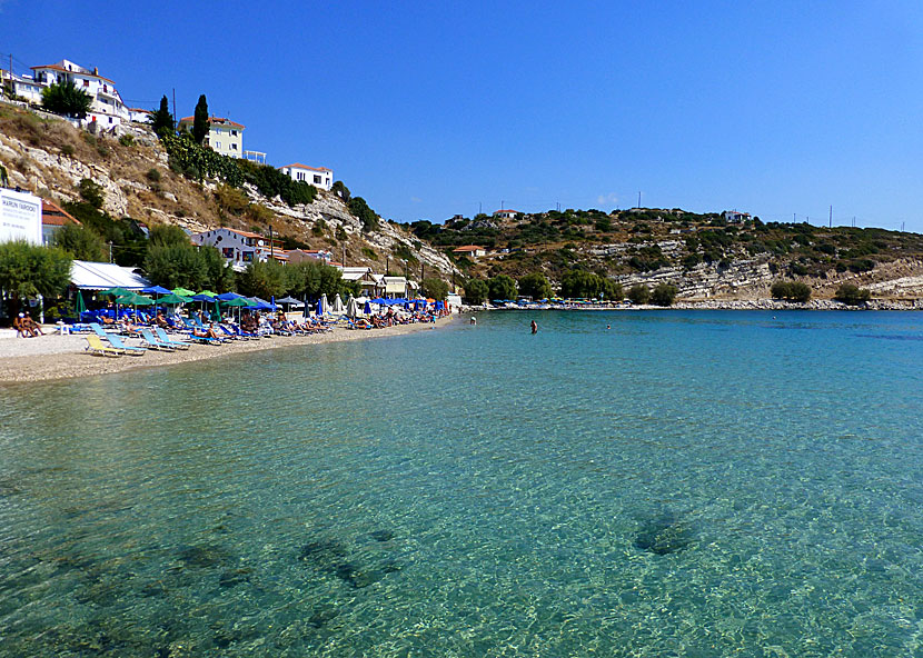 Remataki beach i Pythagorion på Samos.