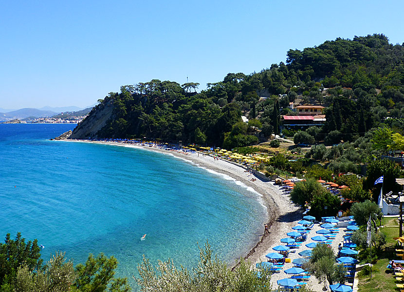 Samos bästa stränder. Tsamadou beach. 