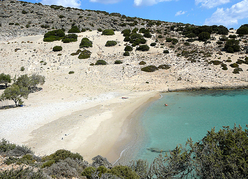 Psili Amos beach på Schinoussa.