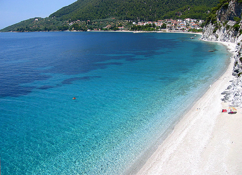 Skopelos bästa stränder.  Hovolo beach.