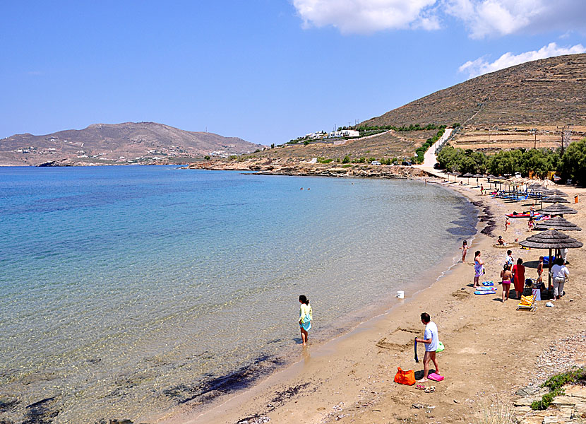 Syros bästa stränder. Komito beach.  