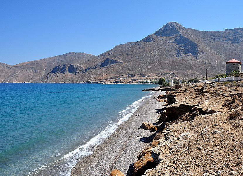 Agios Antonios beach på Tilos.