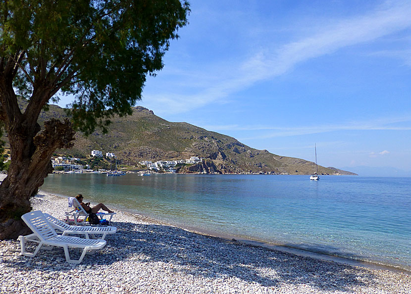 Livadia beach på Tilos.