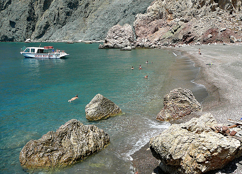 Tolos beach på Tilos.