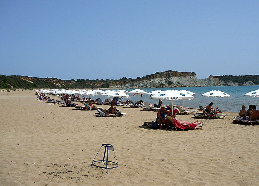 Gerakas beach på Zakynthos.