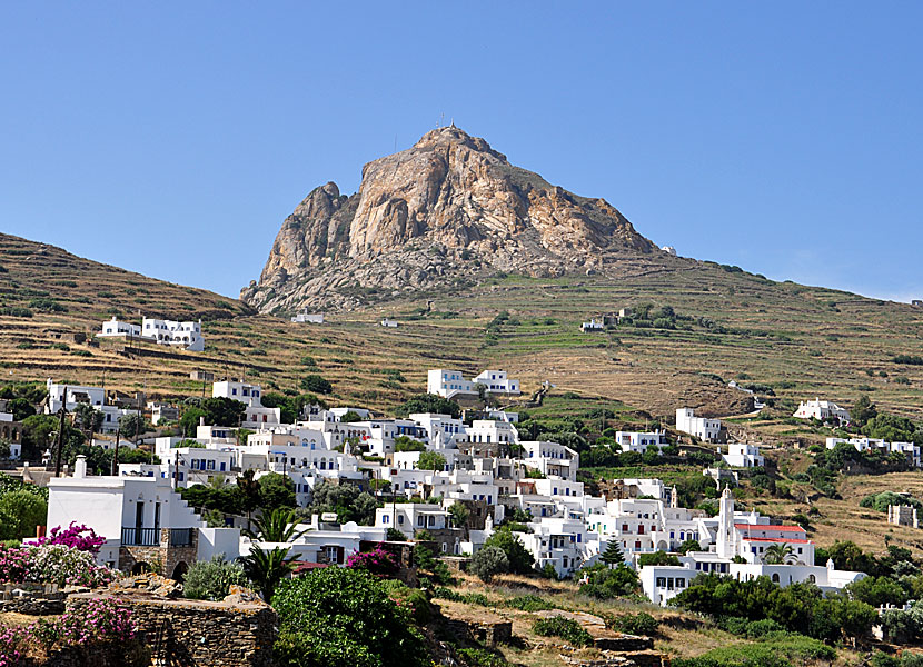 Tripotamos och Exobourgos på Tinos.