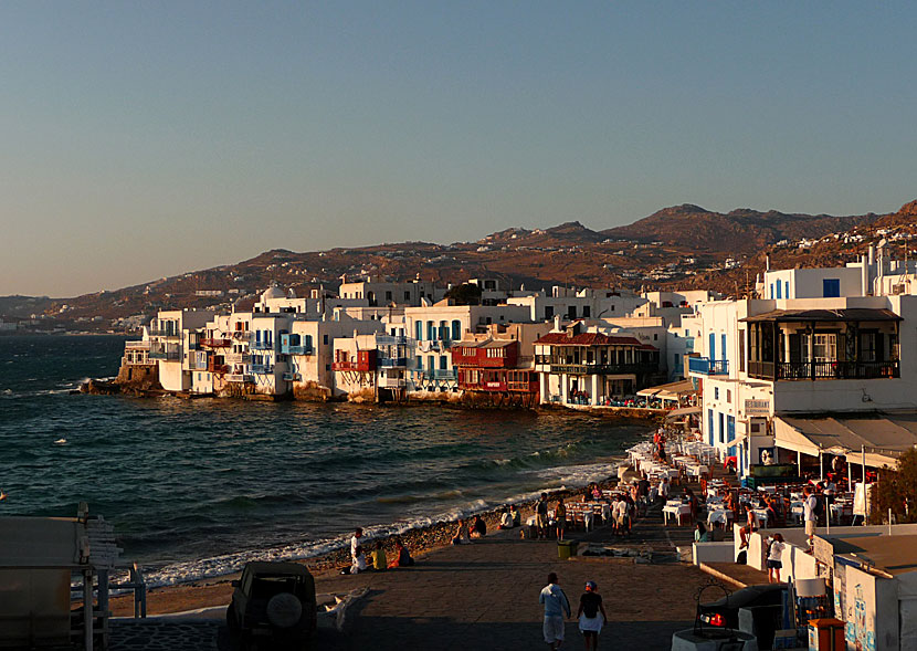 Lilla Venedig i Chora på Mykonos.