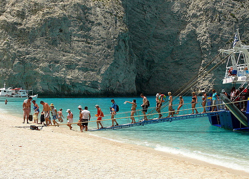 Shipwreck beach på Zakynthos.