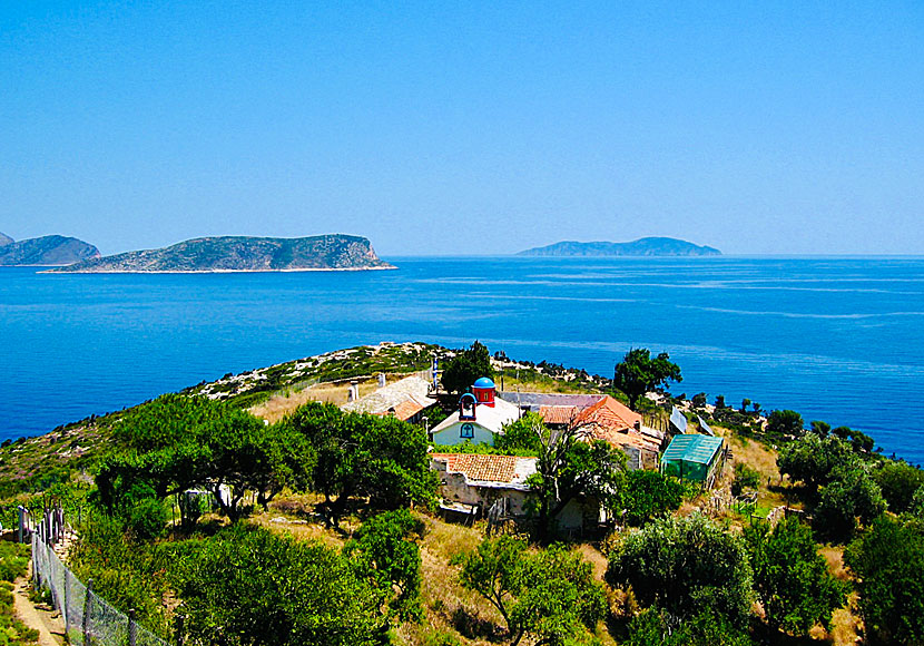 Klostret Kyra Panagia i Marina nationalparken på Alonissos.