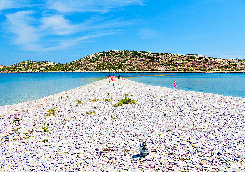 Klapperstenstranden Agios Pavlos på norra Amorgos.