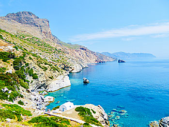 Agia Anna beach på Amorgos.