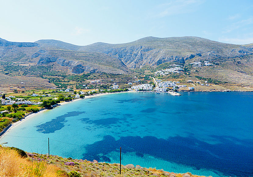 Egiali sett från Tholaria på Amorgos.