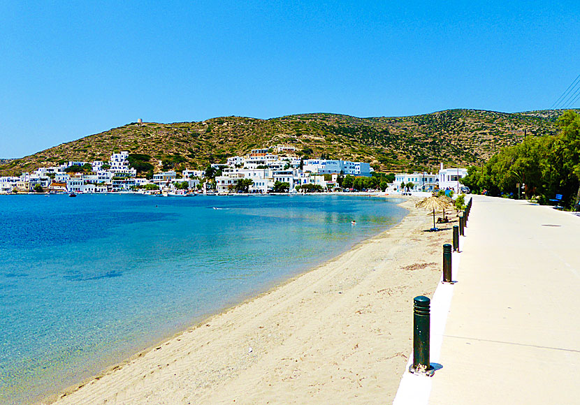 Stranden i Katapola på Amorgos.