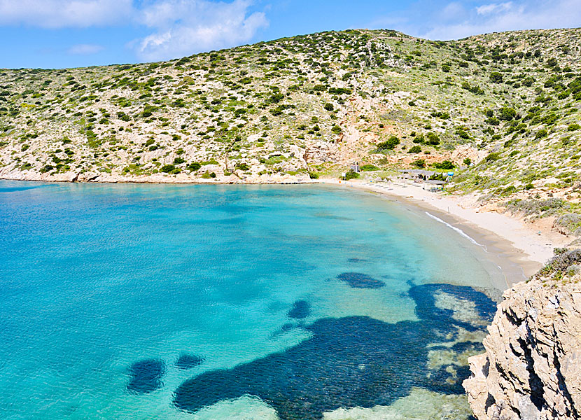 Amorgos bästa stränder. Maltezi beach.