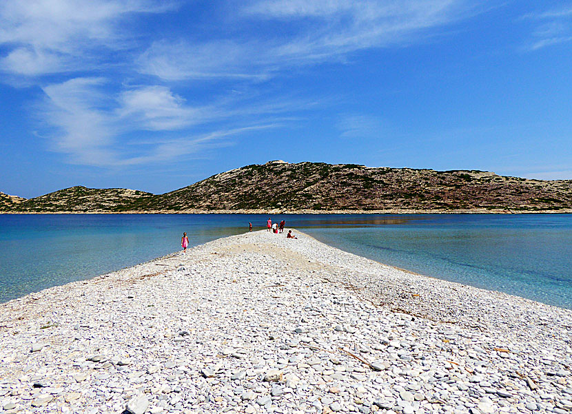 Amorgos bästa stränder. Agios Pavlos beach.