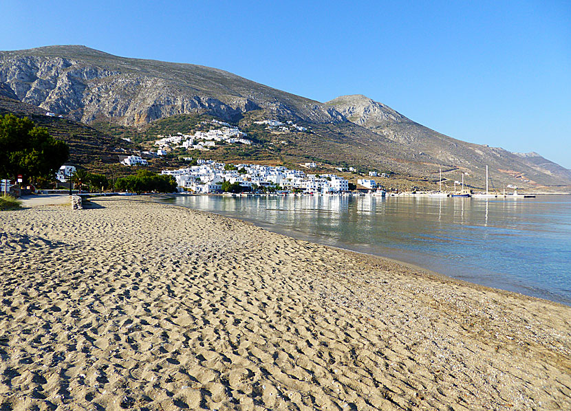 Amorgos bästa stränder. Egiali beach.