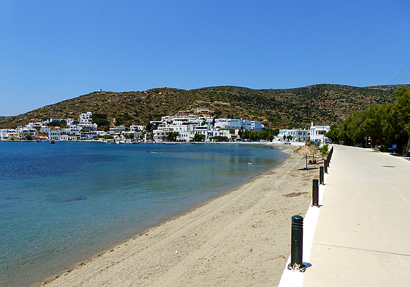 Amorgos bästa stränder. Katapola beach.