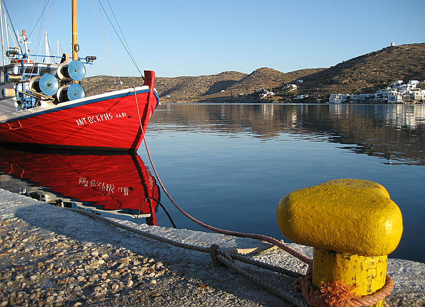 En tidig morgon i Katapola på Amorgos