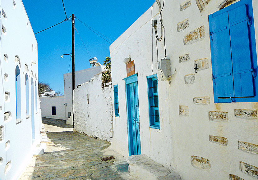 Kafé i Vroutsi på Amorgos.