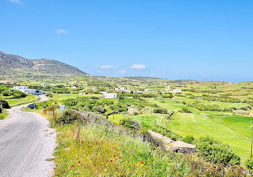 Byn Kalofana i Kato Meria på Amorgos i Kykladerna.