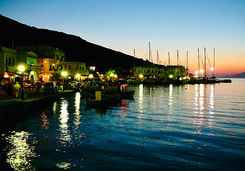 Äta på tavernor i Katapola på Amorgos.