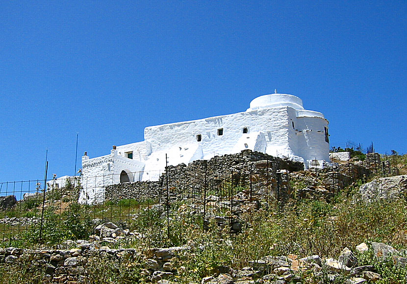Kostret Agios Theologos ovanför Langada på Amorgos. 