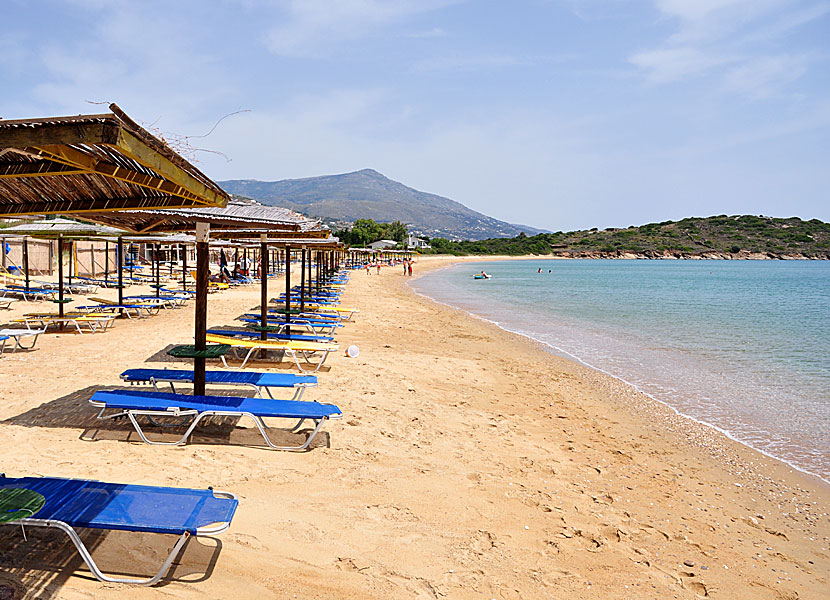 Andros bästa stränder. Agios Petros beach.  Batsi.