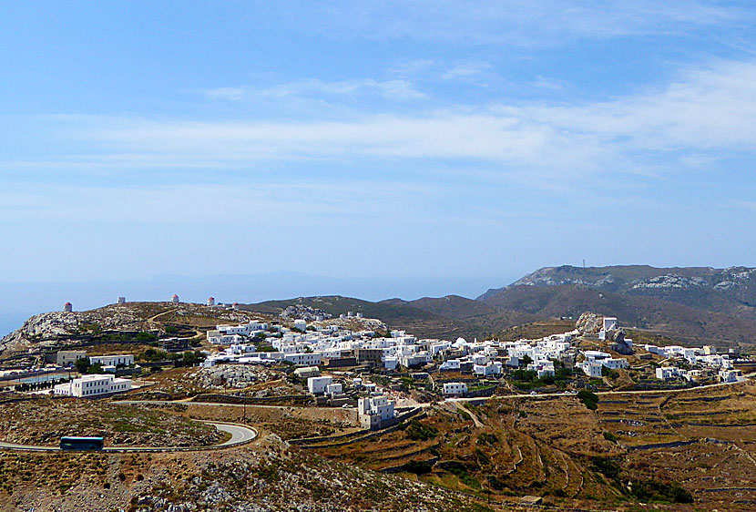 Chora på Amorgos i Grekland.