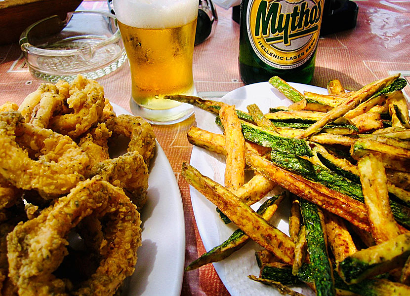 Fried zucchini. Friterad zucchini. Kolokithakia tiganita.