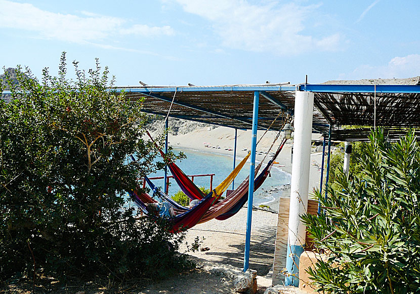 Sola, bada, slöa och ligga i hängmattan och läsa böcker i Agios Pavlos på södra Kreta.