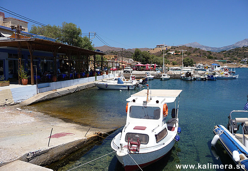 Limnia port and taverna. Chios.