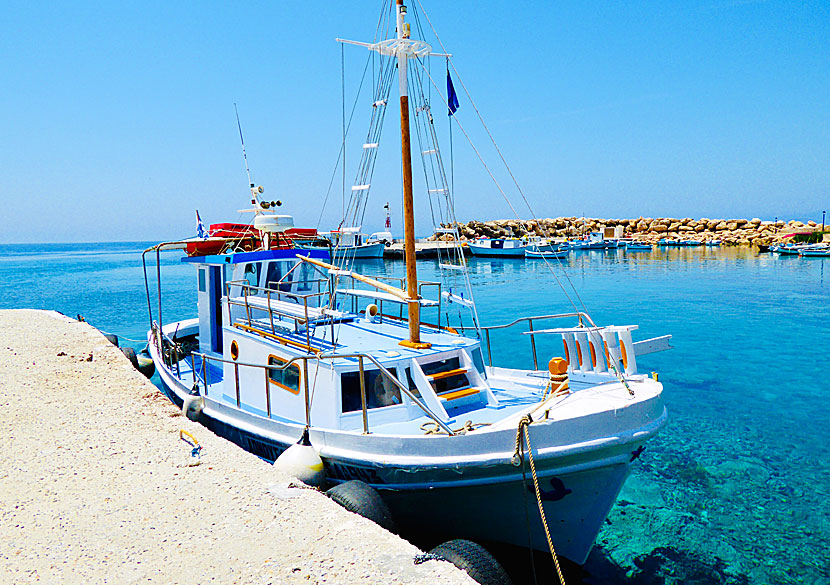 Badbåt till Kedros och Livadia beach på Donoussa.