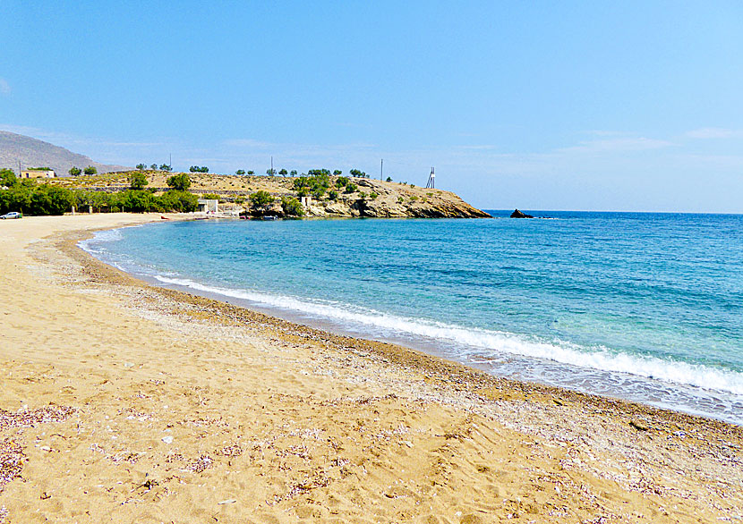 Folegandros bästa stränder. Livadi beach.